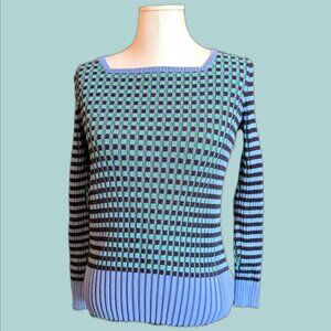 Women's Talbots square neck ribbed sweater size medium petite